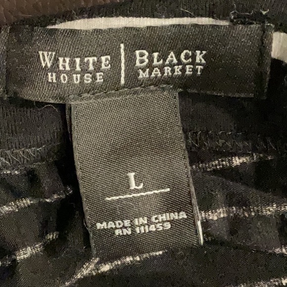 White House Black Market Black and White Sheath Dress size L - Picture 2 of 5